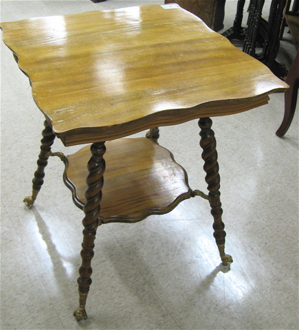 Appraisal: LATE VICTORIAN LAMP TABLE American c having a square wood