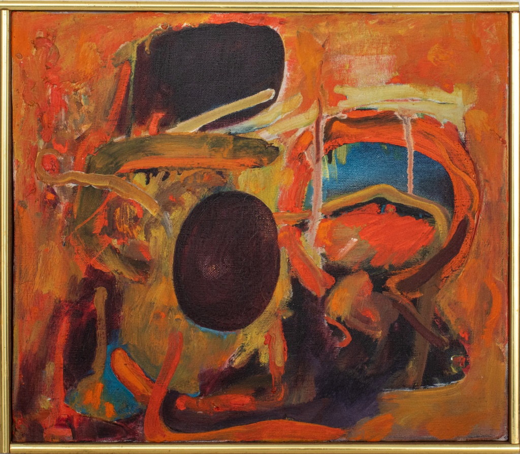 Appraisal: WILLIAM SCHARF ABSTRACTION OIL ON CANVAS William Scharf American -