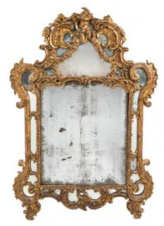 Appraisal: A Regence Style Giltwood Mirror Height x width inches A