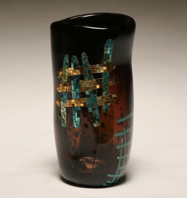 Appraisal: Barbini Salviati mosaic vase Paper label H Very good condition