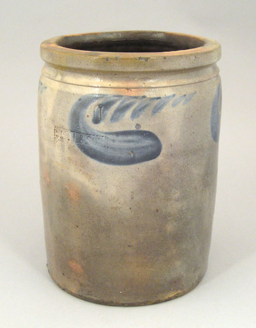 Appraisal: Stoneware crock th c impressed S Bell Son Strasburg with