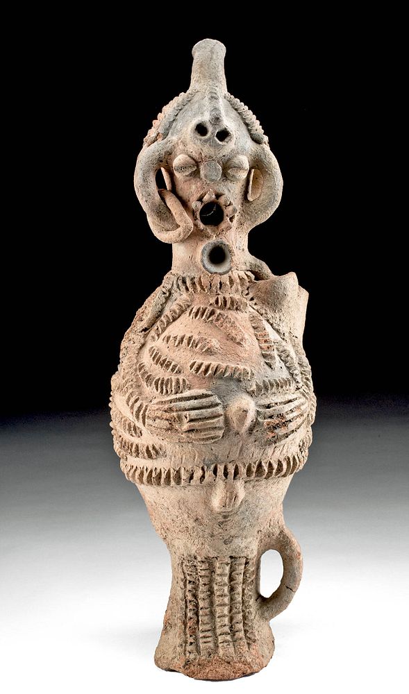 Appraisal: Mid th C Dakakari Pottery Anthropomorphic Vessel West Africa Inland