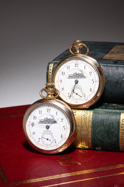 Appraisal: TWO COLUMBUS RAILWAY KING POCKET WATCHES American late th century