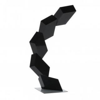 Appraisal: Raphael Barrios Am b Untitled Sculpture five black lacquered rectangular