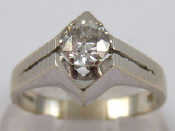 Appraisal: An carat white gold diamond solitaire ring the round brilliant