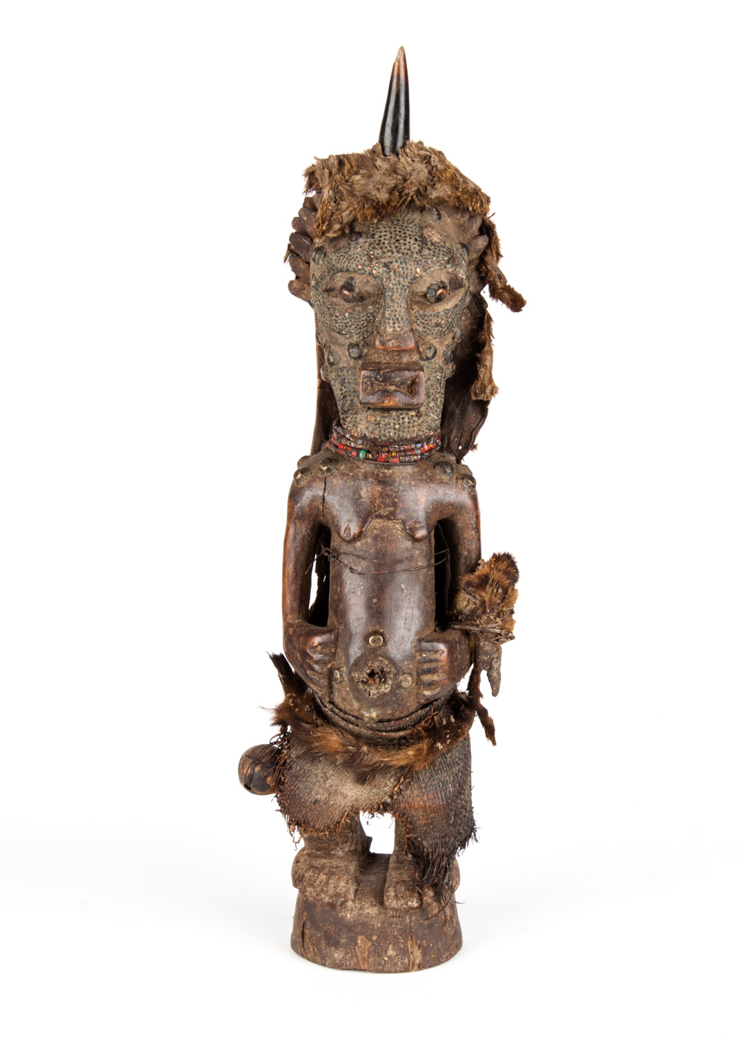 Appraisal: Songye power figure from Congo Kinshasa modelled as a standing