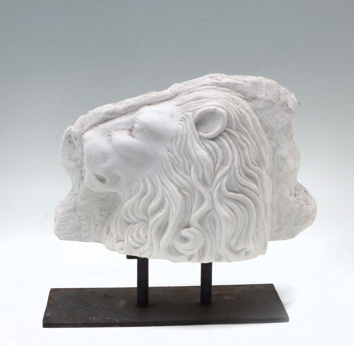 Appraisal: CARVED MARBLE LION SCULPTURE BY MAITLAND SMITH '' in height