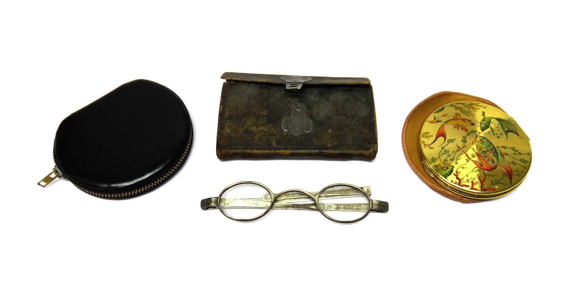 Appraisal: A pair of silver framed spectacles circa fitted with oval