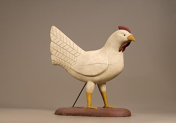 Appraisal: FOLK ART CHICKEN SCULPTURE Northeast region ca - a folk