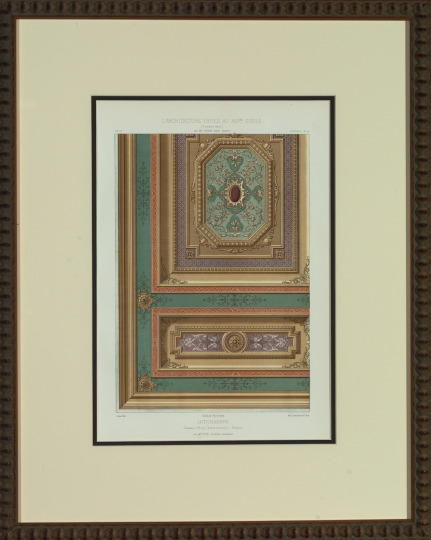 Appraisal: French School th Century Architectural Mouldings suite of six chromolithographs