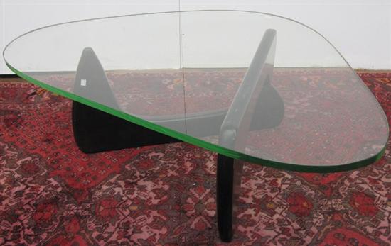 Appraisal: NOGUCHI TABLE A mid th C modern design glass top