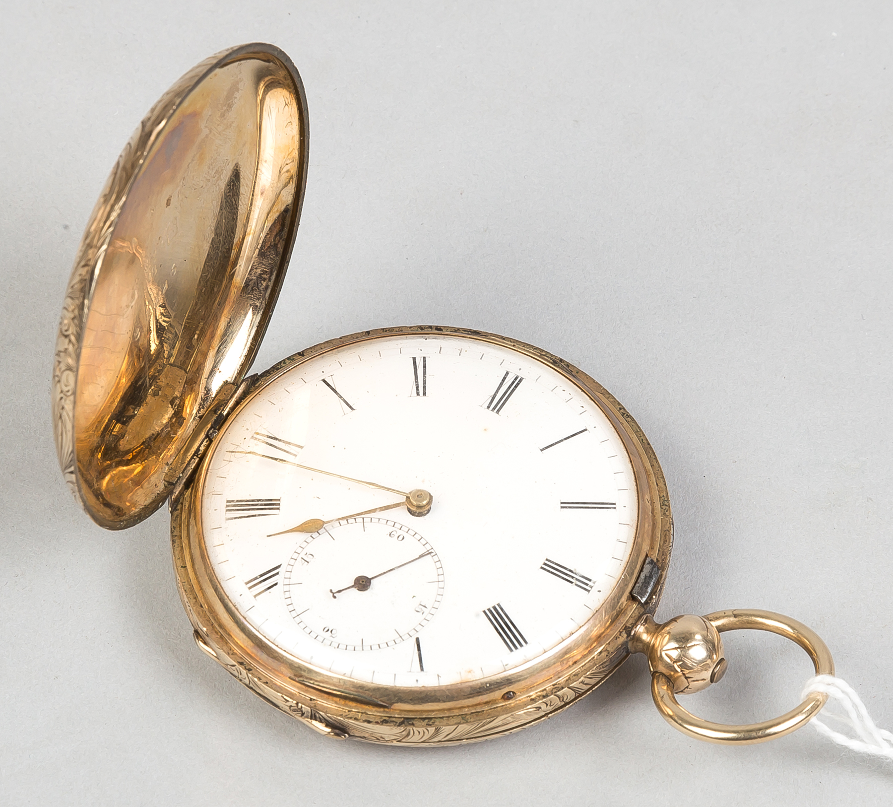 Appraisal: M J Tobias k Gold Hunters Case Pocket Watch Key