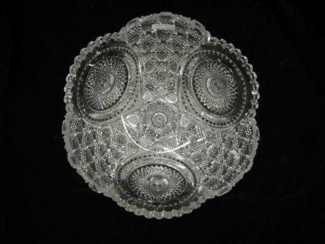 Appraisal: Outstanding Brilliant Period Cut Glass Bowl blown-out starburst with fancy