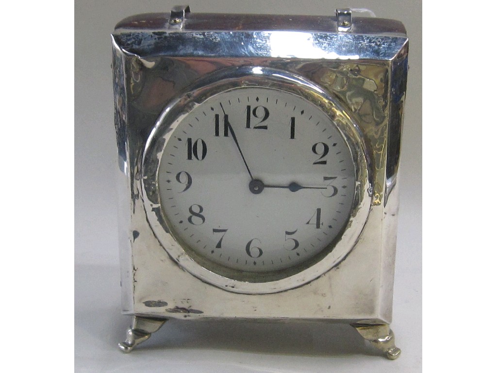 Appraisal: Silver mounted desk clock Chester marks