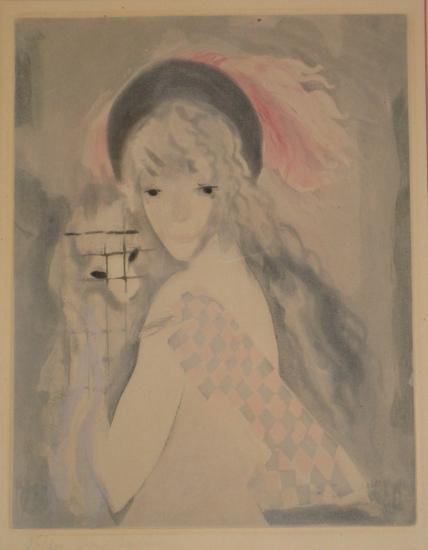 Appraisal: MARIE LAURENCIN after La Femme au Singe Color aquatint drypoint