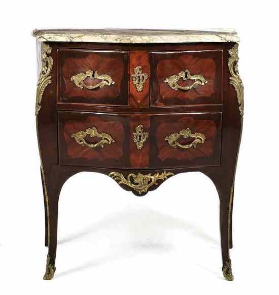 Appraisal: A Louis XV Style Mahogany and Gilt Bronze Mounted Commode