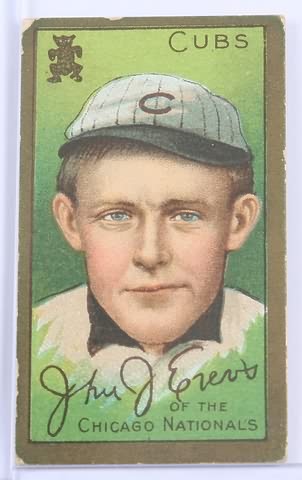 Appraisal: T- baseball card of John J Evers Chicago Cubs Card