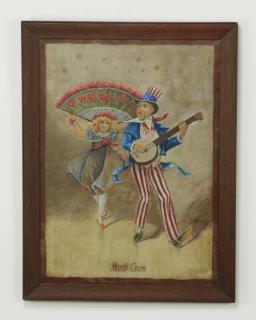 Appraisal: E F Pleschinger signed O c of Mardi Gras h