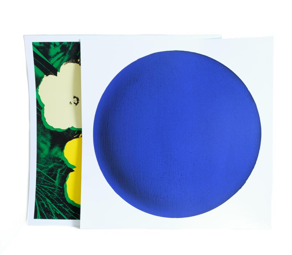 Appraisal: ANDY WARHOL YVES KLEIN TWO WORKSTwo works Andy Warhol Flowers