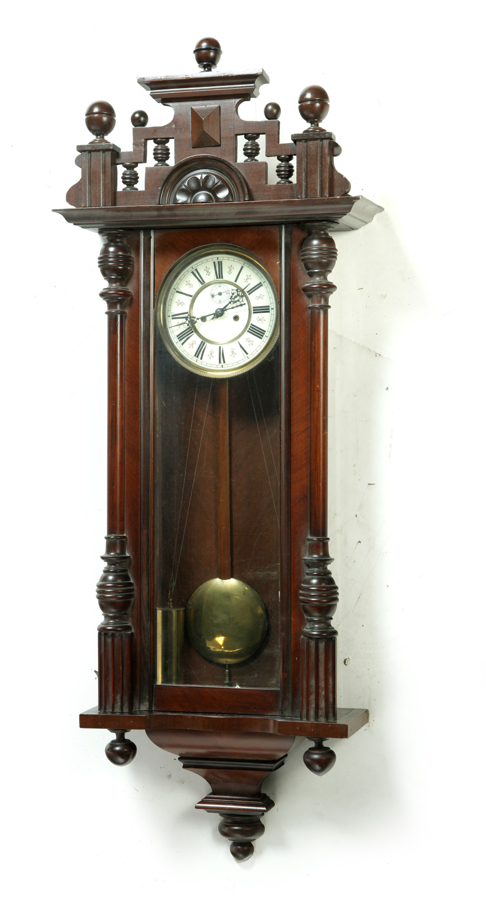 Appraisal: VICTORIAN WALL CLOCK WITH A DOUBLE-WEIGHT MOVEMENT Fourth quarter- th