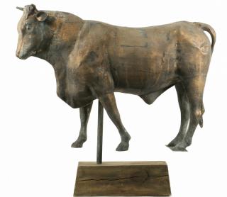 Appraisal: ANTIQUE BULL WEATHERVANE th Century Full-Bodied Zinc Bull Dimensional Weathervane