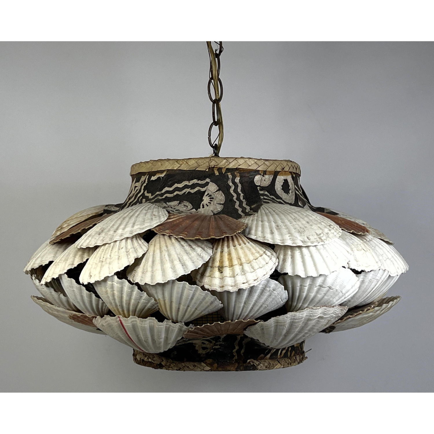 Appraisal: Oceanic Arts Chandelier TIKI BAR Accessories Pendant lamp constructed of