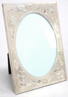 Appraisal: Tiffany Co Chased Sterling Silver Picture Frame With all-over punchwork