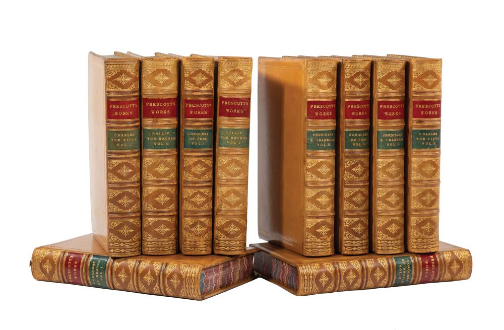 Appraisal: Leather Books Prescott's Works London George Routledge Sons vols full