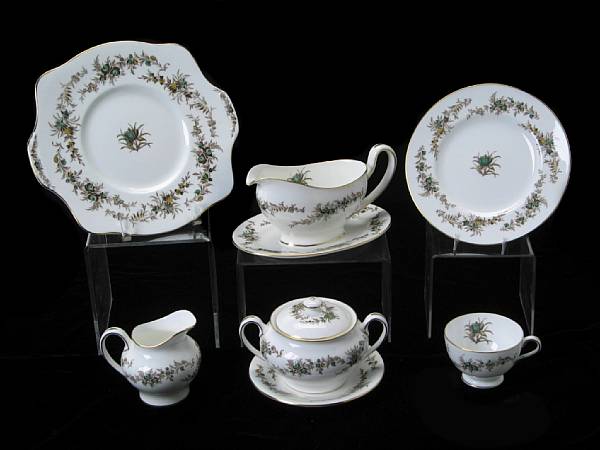 Appraisal: A set of Minton porcelain dinnerware in the Greenbriar pattern