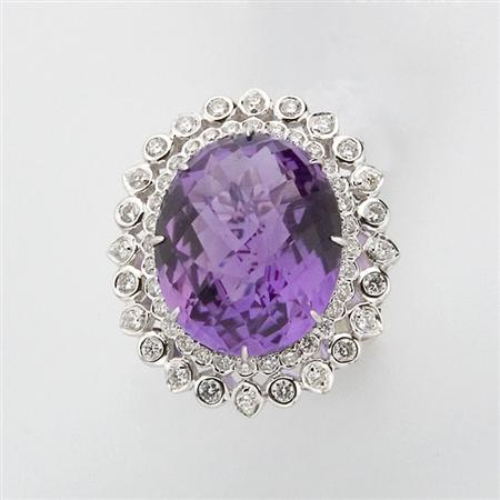 Appraisal: Amethyst and Diamond Ring Estimate -