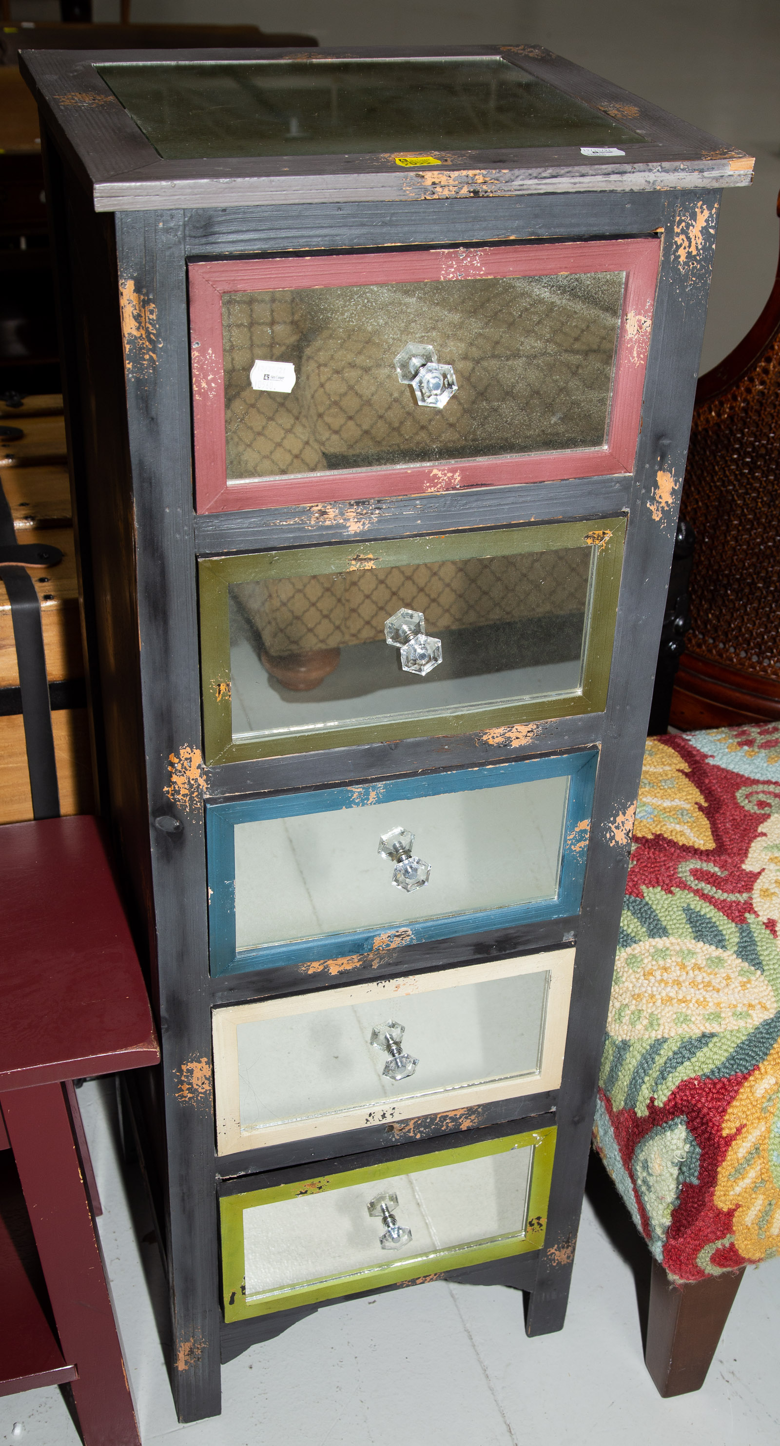 Appraisal: MODERN SHABBY CHIC LINGERIE CHEST in H in W in