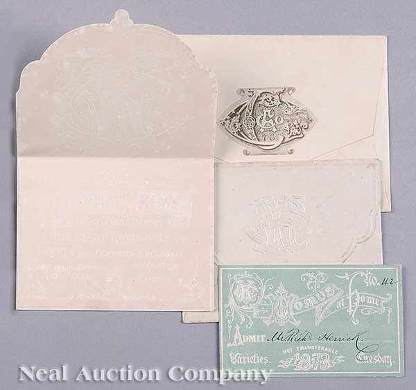 Appraisal: Mardi Gras Mistick Krewe of Comus Ball Invitation and two