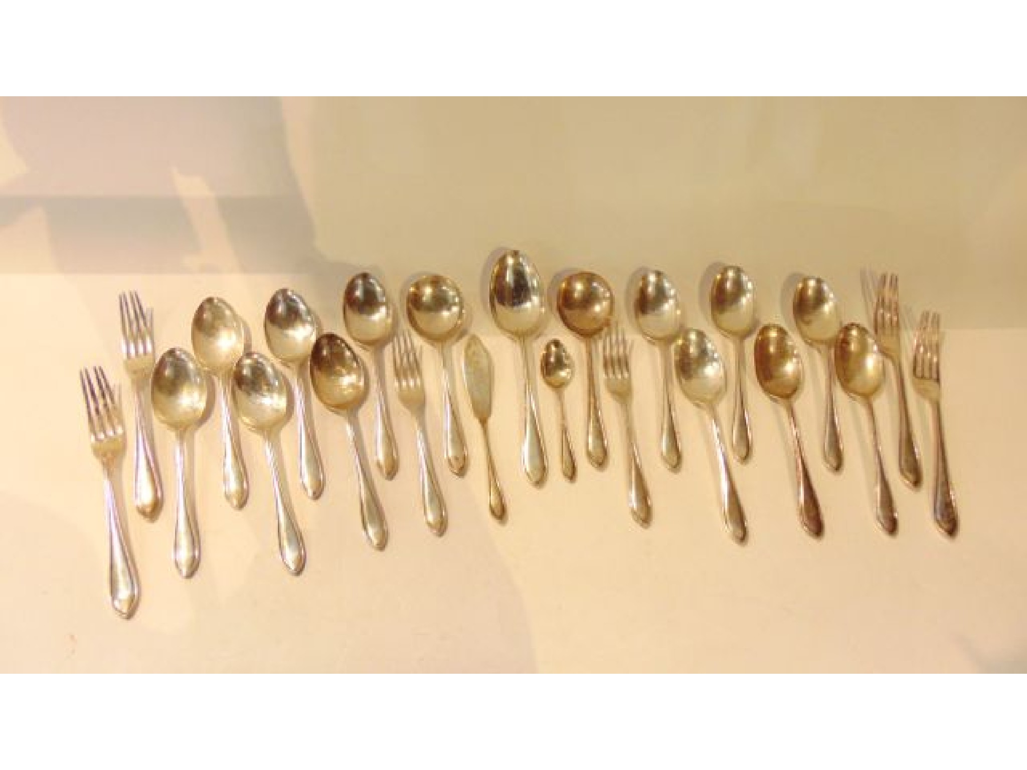 Appraisal: A set of George V silver cutlery Viner's Ltd Sheffield