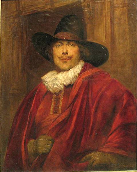 Appraisal: Alex de Andreis British - A portrait of a cavalier