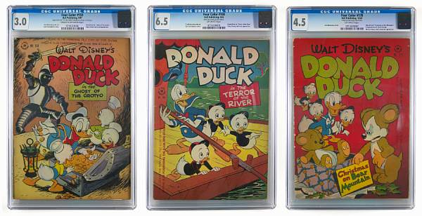 Appraisal: Carl Barks Private File Copies for Four Color Comic Nos