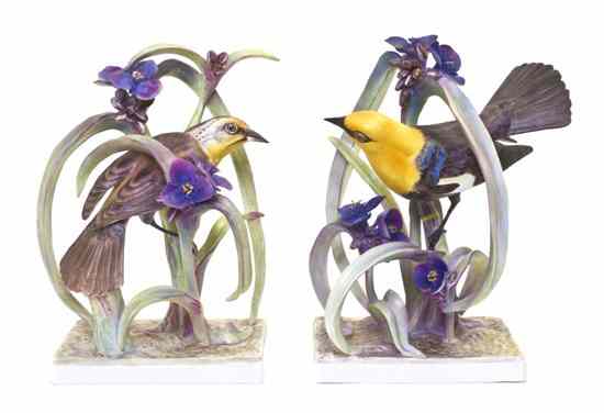 Appraisal: A Pair of Royal Worcester Dorothy Doughty Birds Yellow Headed