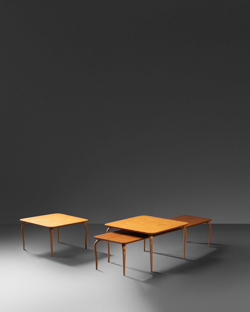 Appraisal: Bruno Mathsson Swedish - Long Table together with Two Square