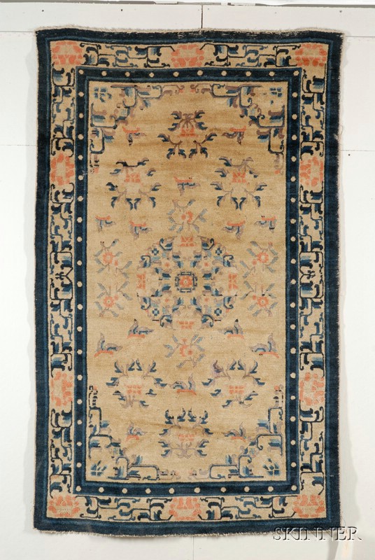 Appraisal: Chinese Rug last quarter th century small rewoven area in