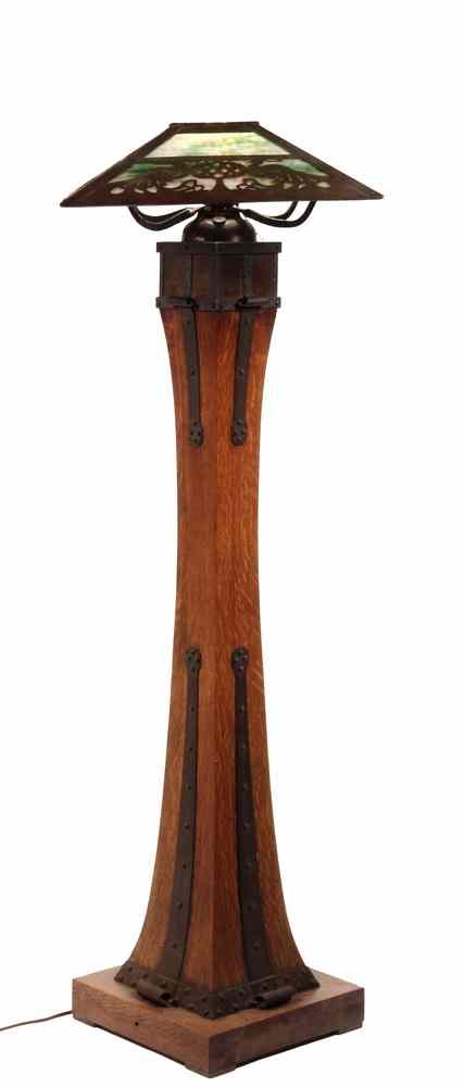 Appraisal: FLOOR LAMP - A Rare Gustav Stickley March -April Kerosene