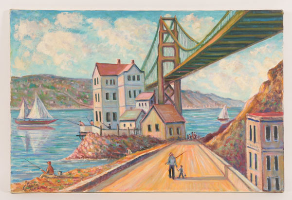 Appraisal: Charles Bowen Sims American - Golden Gate Bridge San Francisco