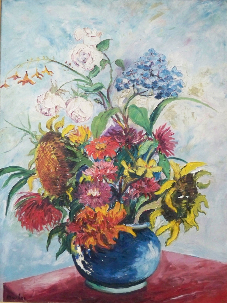 Appraisal: Attributed to Elisee Maclet Floral Still Life Bears signature Maclet