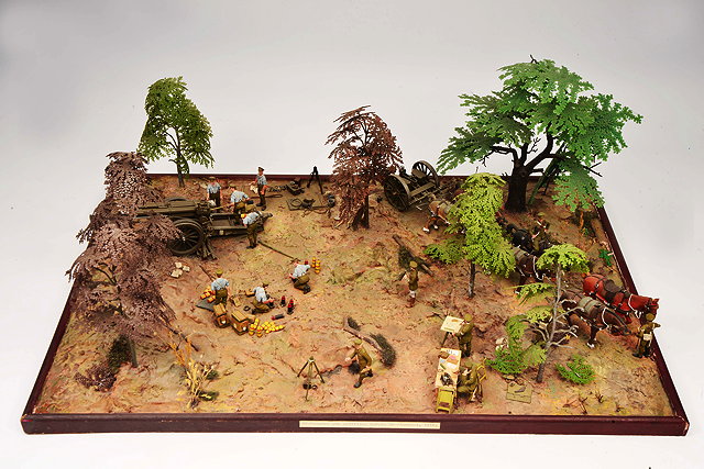 Appraisal: A COLLECTION OF MILITARY DIORAMAS depicting scenes from the th