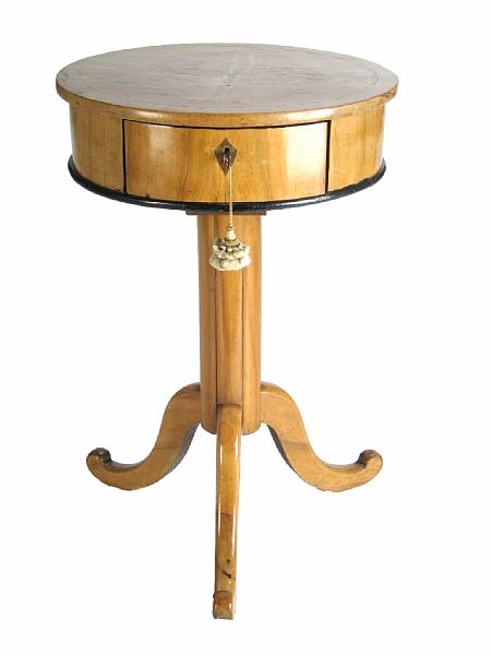 Appraisal: A Biedermeier fruitwood pedestal table height in diameter in