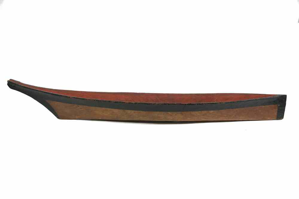 Appraisal: POLYNESIAN CANOE MODEL - th c Handcarved and Painted Polynesian