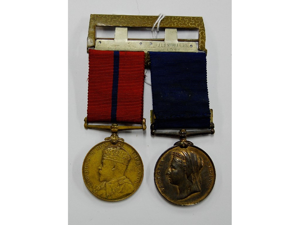 Appraisal: A Queen Victoria Metropolitan Police Jubilee medal bar to w