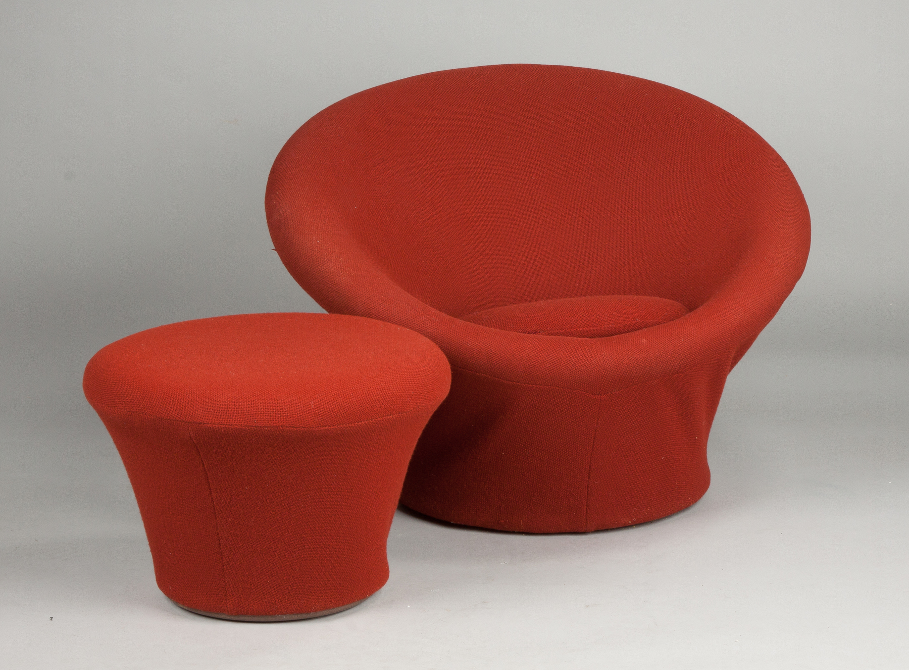 Appraisal: Pierre Paulin Mushroom Lounge Chair and Ottoman by Artifort Round