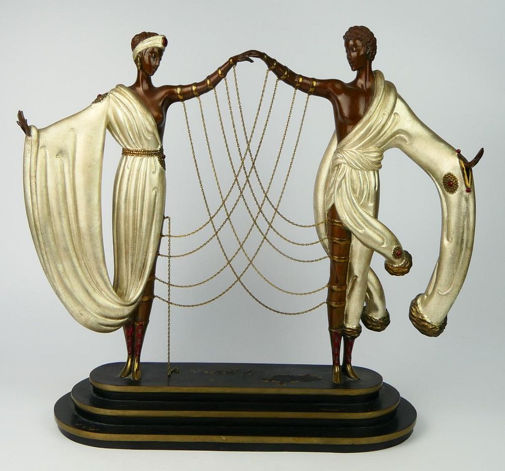 Appraisal: ERTE WEDDING ARTIST PROOF BRONZE SCULPTURE Romain De Tirtoff FRENCH