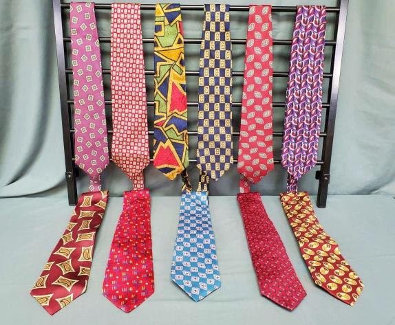 Appraisal: vintage silk men's ties include Chaps Ralph Lauren Henri Christian