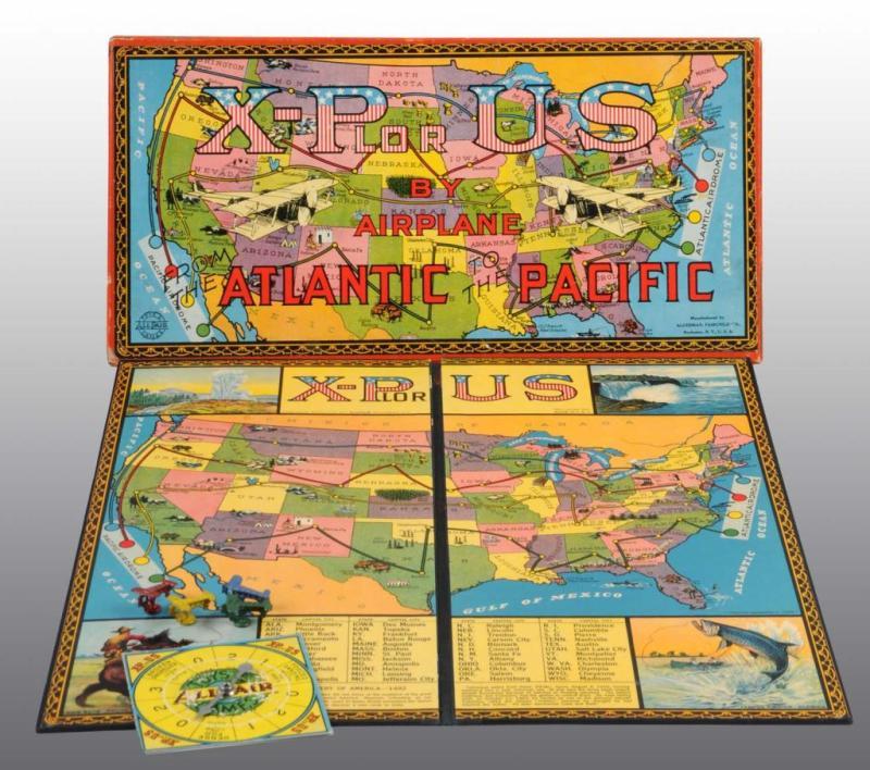 Appraisal: X-Plor US by Airplane Game Description Includes all four metal