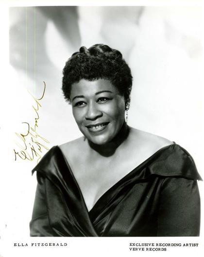 Appraisal: pieces Autograph Material - African-American Female Jazz Gospel Signers Fitzgerald